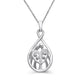 Load image into Gallery viewer, Jewelili  Sterling Silver With Parent and Four Children Family Necklace Pendant
