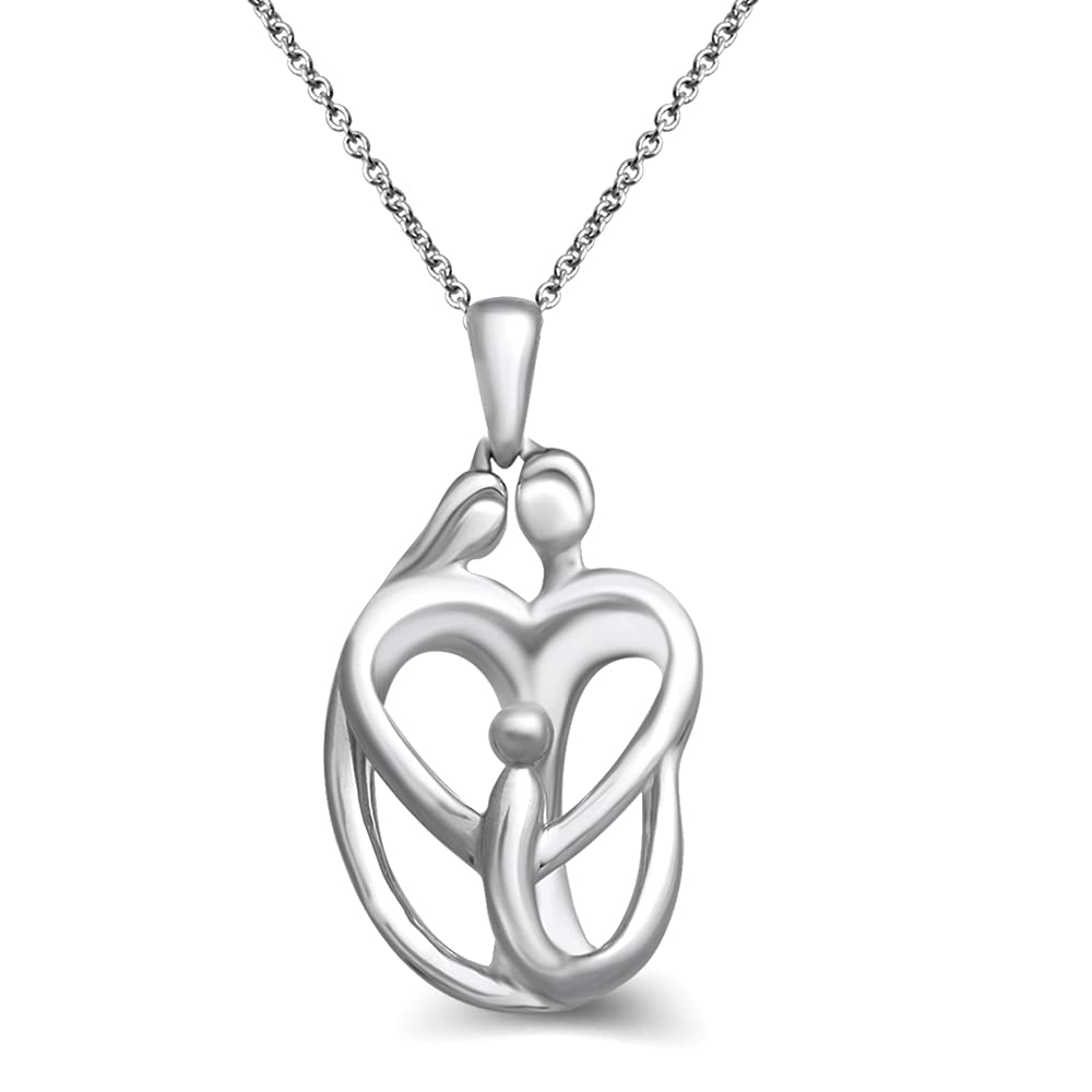 Family heart pendant deals necklace