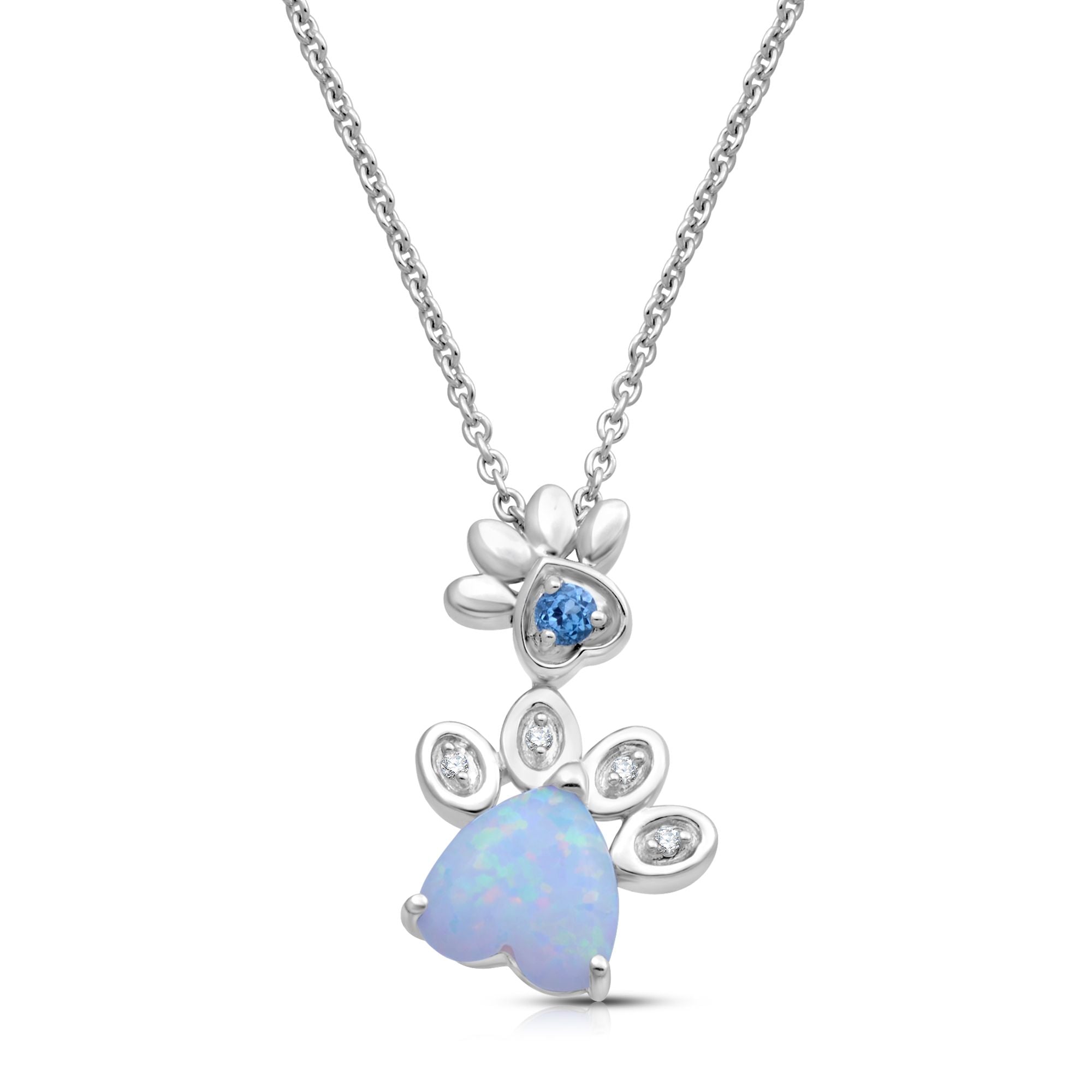 Jewelili Disney Jewels D100 Celebration Cinderella Iconic Coin Necklace in  Sterling Silver with Accent Diamonds and Swiss Blue Topaz