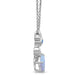 Load image into Gallery viewer, Jewelili Pendant Necklace with Created Opal With Swiss Blue Topaz and Diamonds in Sterling Silver View 1
