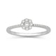 Load image into Gallery viewer, Jewelili Sterling Silver With 1/5 CTTW Round Natural White Diamonds Cluster Ring
