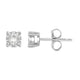 Load image into Gallery viewer, Jewelili Stud Earrings with Natural White Round Shape Diamonds in 10K White Gold with 1/4 CTTW view 3

