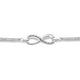 Load image into Gallery viewer, Jewelili Infinity Bracelet with Natural White Diamonds in Sterling Silver View 2
