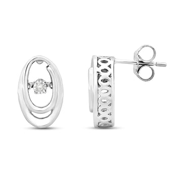 Jewelili Sterling Silver With Natural White R