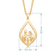 Load image into Gallery viewer, Jewelili Parent and Three Children Teardrop Pendant Necklace in 18K Yellow Gold over Sterling Silver View 4
