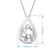 Load image into Gallery viewer, Jewelili Sterling Silver With Parent and Two Children Family Teardrop Pendant Necklace
