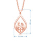 Load image into Gallery viewer, Jewelili Parent and Three Children Teardrop Pendant Necklace in 14K Rose Gold over Sterling Silver View 3
