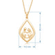 Load image into Gallery viewer, Jewelili Parent and Two Children Family Teardrop Pendant Necklace in Yellow Gold over Sterling Silver View 4
