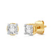 Load image into Gallery viewer, Jewelili Solitaire Stud Earrings with Diamonds in 14K Yellow Gold 1/5 CTTW View 1
