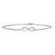 Load image into Gallery viewer, Jewelili Infinity Bracelet with Natural White Diamonds in Sterling Silver View 1
