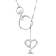 Load image into Gallery viewer, Jewelili Sterling Silver with 1/8 CTTW Natural White Round Diamonds Heart Pendant Necklace
