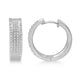 Load image into Gallery viewer, Jewelili Hoop Earrings with Diamonds in Sterling Silver 1/4 CTTW View 2
