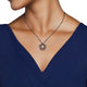 Load image into Gallery viewer, Jewelili Sterling Silver With Created White Sapphire Pendant Necklace
