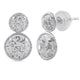 Load image into Gallery viewer, Jewelili Dangle Earrings with Round Cubic Zirconia in 10K White Gold View 1
