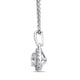 Load image into Gallery viewer, Jewelili Zirconia Halo Pendant Necklace in Sterling Silver View 1
