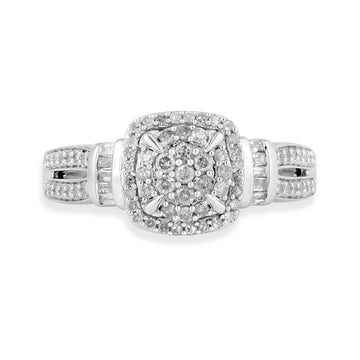Jewelili Sterling Silver With 1/2 CTTW Natura