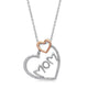 Load image into Gallery viewer, Jewelili 10K Rose Gold and Sterling Silver With Natural White Diamonds Heart Mom Pendant Necklace
