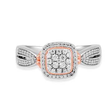 Jewelili Rose Gold Over Sterling Silver With 