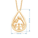 Load image into Gallery viewer, Jewelili 18K Yellow Gold Over Sterling Silver With Parent and Three Children Family Teardrop Pendant Necklace
