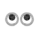 Load image into Gallery viewer, Jewelili Sterling Silver With 1/4 CTTW Treated Black and White Natural Diamonds Stud Earrings
