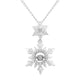 Load image into Gallery viewer, Enchanted Disney Fine Jewelry Sterling Silver 1/10Cttw Elsa Snowflake Pendant Necklace
