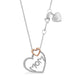 Load image into Gallery viewer, Jewelili 10K Rose Gold and Sterling Silver With Natural White Diamonds Heart Mom Pendant Necklace
