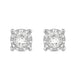 Load image into Gallery viewer, Jewelili Stud Earrings with Natural White Round Shape Diamonds in 10K White Gold with 1/4 CTTW view 2
