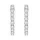 Load image into Gallery viewer, Jewelili Hoop Earrings with Cubic Zirconia in Sterling Silver View 2

