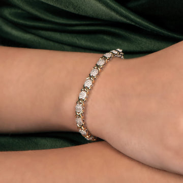 Jewelili 14K Yellow Gold Over Sterling Silver