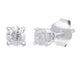 Load image into Gallery viewer, Jewelili 10K White Gold With 1/5 CTTW Natural White Diamond Solitaire Stud Earrings
