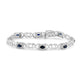 Load image into Gallery viewer, Jewelili Bracelet Oval Shape Blue Sapphire in Sterling Silver
