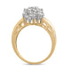 Load image into Gallery viewer, Jewelili Yellow Gold over Sterling Silver With 1/4 CTTW Natural White Diamonds Cluster Ring
