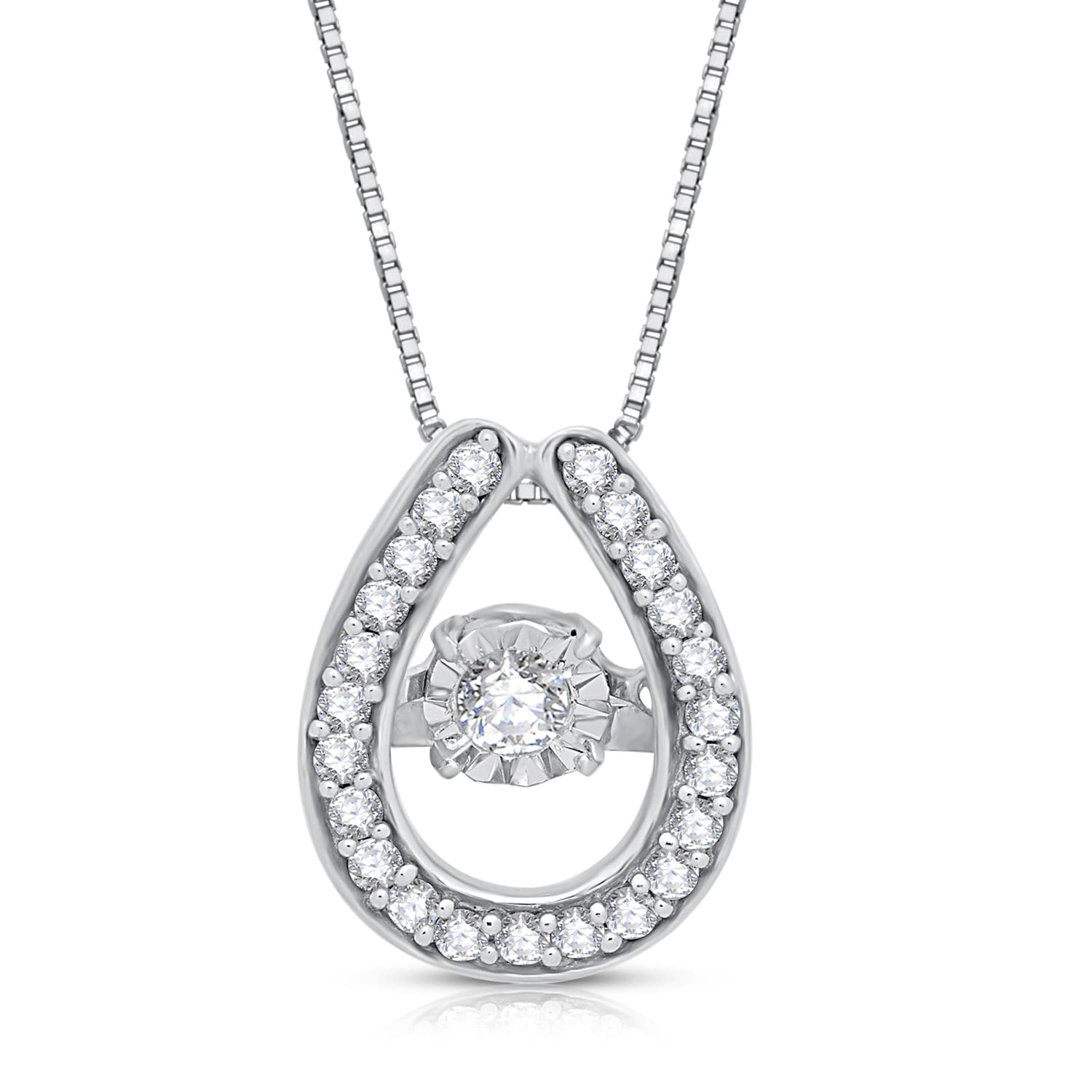 18K Gold Dancing Diamond Necklace | Dancing diamond, Diamond necklace, One  carat diamond