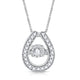 Load image into Gallery viewer, Jewelili Dancing Love Pendant Necklace with Natural White Round Diamonds in 10K White Gold 1/5 CTTW View 1
