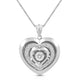 Load image into Gallery viewer, Jewelili Sterling Silver With Natural White Diamonds Heart Pendant Necklace
