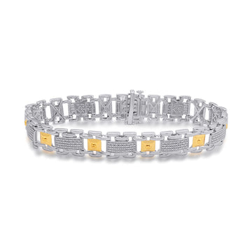 VIR JEWELS 3.50 cttw Men's Diamond Bracelet Italian 18K White Gold VS2-SI1  Clarity 72 Grams|Amazon.com