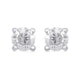 Load image into Gallery viewer, Jewelili 10K White Gold With 1/5 CTTW Natural White Diamond Solitaire Stud Earrings
