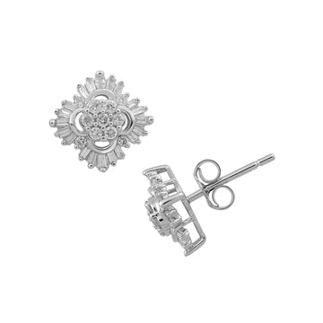Jewelili Sterling Silver With 1/2 CTTW Natura