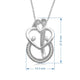 Load image into Gallery viewer, Jewelili Sterling Silver 1/10 CTTW Diamonds Parents with Two Children Pendant Necklace
