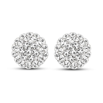Jewelili 10K Yellow Gold Cubic Zirconia Stud 