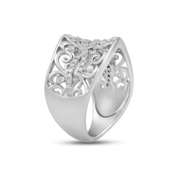 Jewelili Sterling Silver with 1/3 CTTW Natura