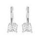 Load image into Gallery viewer, Jewelili Princess Shape Leverback Earrings with Cubic Zirconia in 10K White Gold View 2
