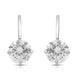 Load image into Gallery viewer, Jewelili Round Leverback Earrings with Cubic Zirconia in 10K White Gold View 3
