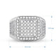 Load image into Gallery viewer, Jewelili Men&#39;s Ring with Natural White Round Diamonds in 10K White Gold 2.0 CTTW View 5
