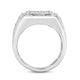 Load image into Gallery viewer, Jewelili Men&#39;s Ring with Natural White Round Diamonds in 10K White Gold 2.0 CTTW View 3
