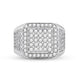 Load image into Gallery viewer, Jewelili Men&#39;s Ring with Natural White Round Diamonds in 10K White Gold 2.0 CTTW View 2
