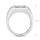 Load image into Gallery viewer, Jewelili Men&#39;s Ring with Natural White Round Diamonds in 10K White Gold 2.0 CTTW View 6

