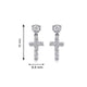 Load image into Gallery viewer, Jewelili Dangle Earrings with Cubic Zirconia in 10K White Gold View 4
