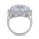 Load image into Gallery viewer, Jewelili Cocktail Ring with Diamonds and Created Opal in Sterling Silver View 3
