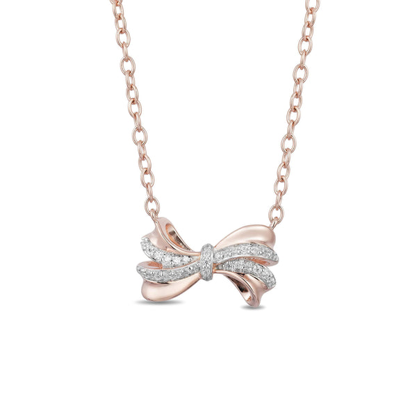 Ladies deals Three-dimensional Full Diamond Super Fairy Bow Necklace